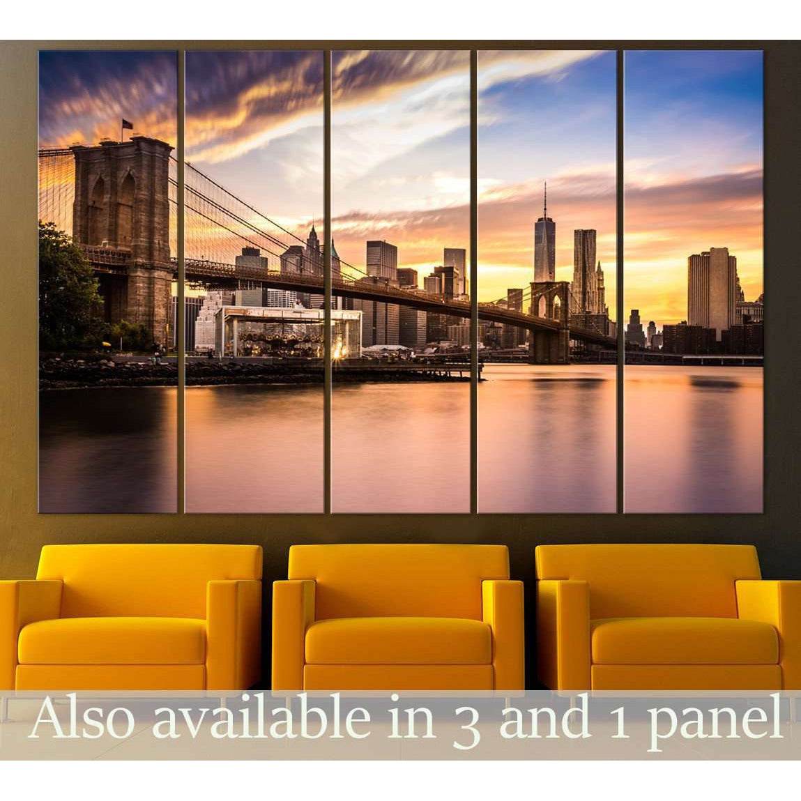 Brooklyn Bridge №124 Ready to Hang Canvas PrintCanvas art arrives ready to hang, with hanging accessories included and no additional framing required. Every canvas print is hand-crafted, made on-demand at our workshop and expertly stretched around 100% No