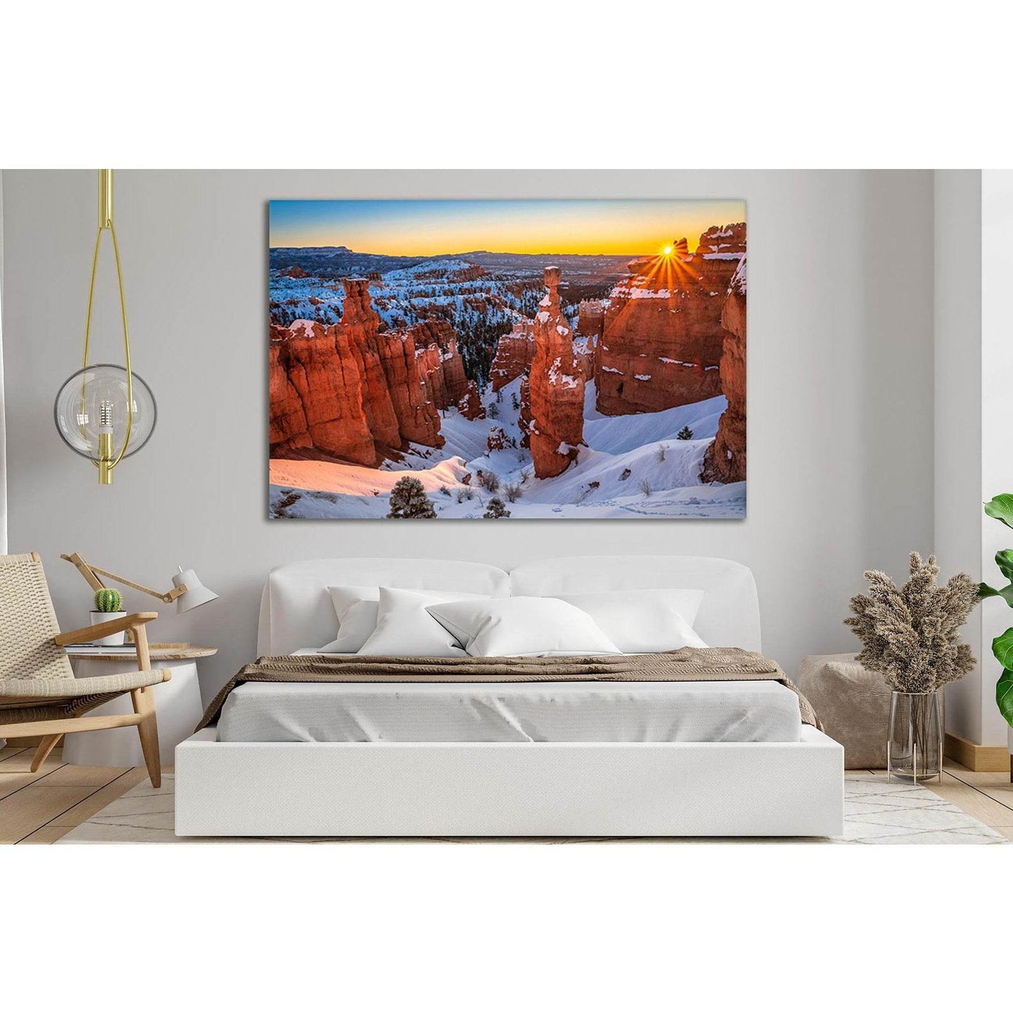 Bryce Canyon At Sunset №SL220 Ready to Hang Canvas Print - Zellart Canvas Prints 0new, ALL_Products, SUNRISE & SUNSET WALL ART