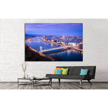 Budapest cityscape, Gellert Hill, Hungary №1201 Ready to Hang Canvas PrintCanvas art arrives ready to hang, with hanging accessories included and no additional framing required. Every canvas print is hand-crafted, made on-demand at our workshop and expert