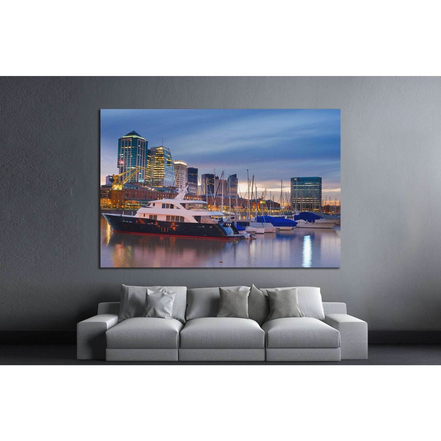 Buenos Aires Cityscape, Argentina №1143 Ready to Hang Canvas Print - Zellart Canvas Prints ALL_Products, s-1143