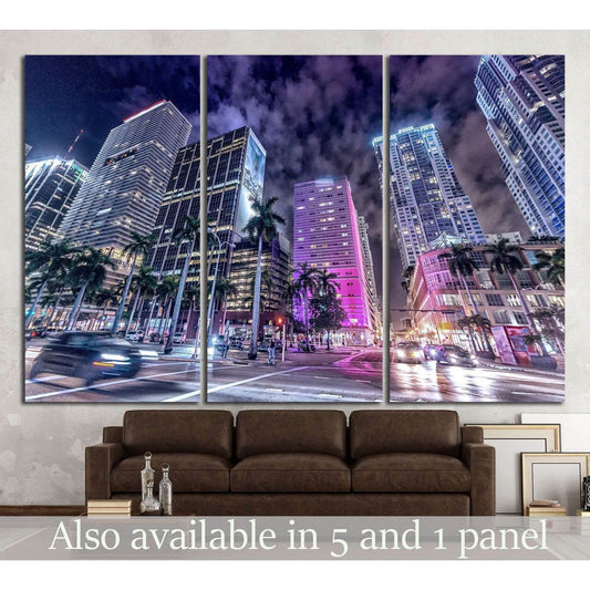 Buildings of Downtown Miami №1098 Ready to Hang Canvas Print - Zellart Canvas Prints ALL_Products, s-1098