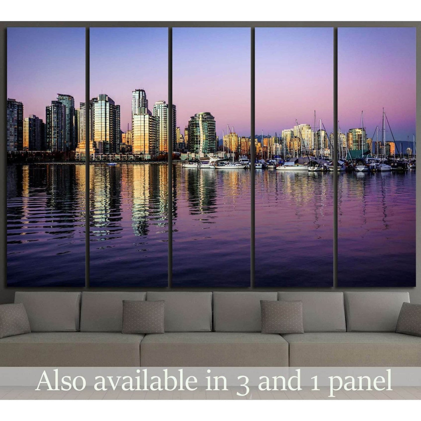 buildings on the waterfront №852 Ready to Hang Canvas Print - Zellart Canvas Prints ALL_Products, s-852