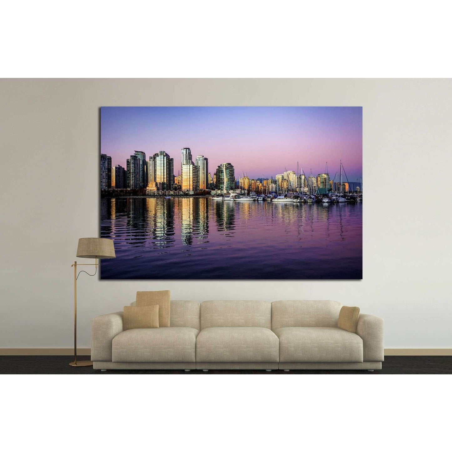 buildings on the waterfront №852 Ready to Hang Canvas Print - Zellart Canvas Prints ALL_Products, s-852