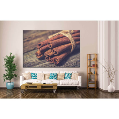 Bunch of cinnamon sticks №1076 Ready to Hang Canvas Print - Zellart Canvas Prints ALL_Products, s-1076