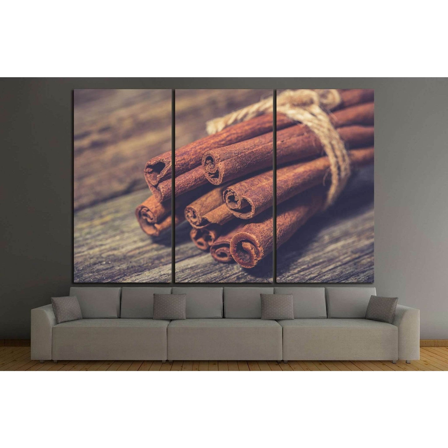 Bunch of cinnamon sticks №1076 Ready to Hang Canvas Print - Zellart Canvas Prints ALL_Products, s-1076