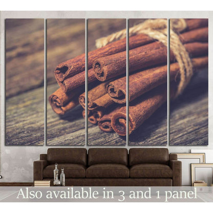 Bunch of cinnamon sticks №1076 Ready to Hang Canvas PrintCanvas art arrives ready to hang, with hanging accessories included and no additional framing required. Every canvas print is hand-crafted, made on-demand at our workshop and expertly stretched arou