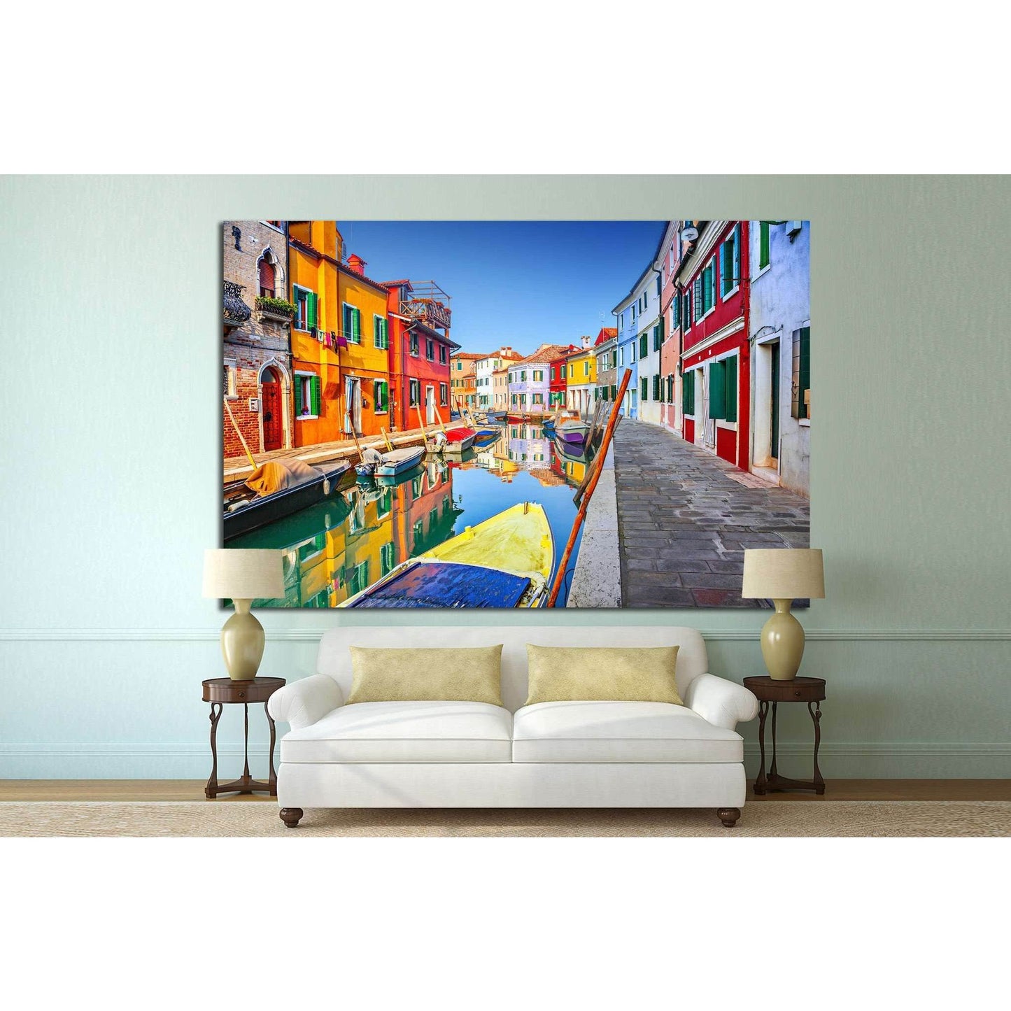 Burano, Venice, Italy №824 Ready to Hang Canvas Print - Zellart Canvas Prints ALL_Products, s-824