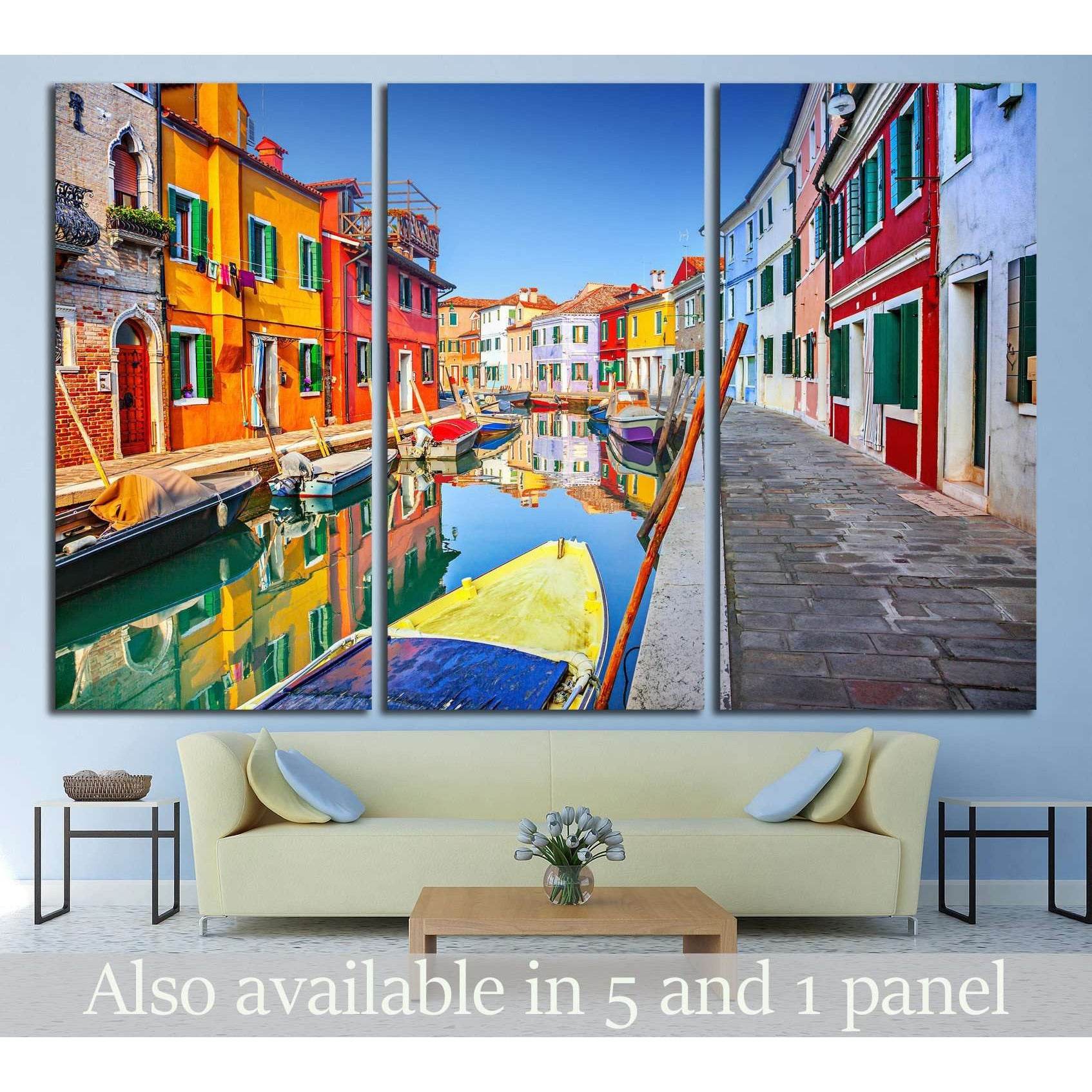 Burano, Venice, Italy №824 Ready to Hang Canvas Print - Zellart Canvas Prints ALL_Products, s-824