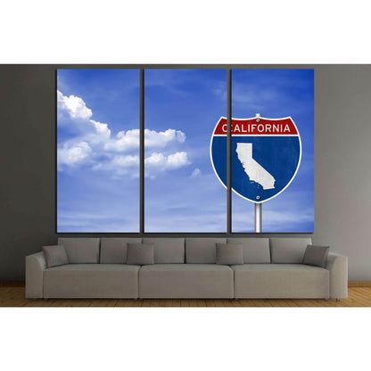 California road sign concept №1949 Ready to Hang Canvas Print - Zellart Canvas Prints ALL_Products, s-1949