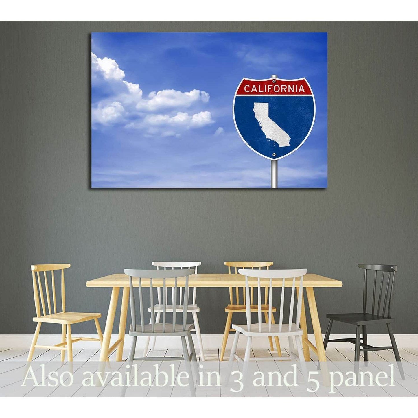 California road sign concept №1949 Ready to Hang Canvas Print - Zellart Canvas Prints ALL_Products, s-1949