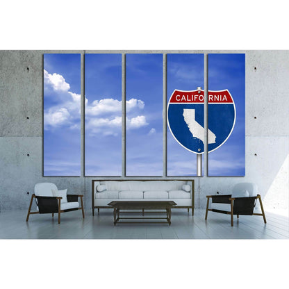 California road sign concept №1949 Ready to Hang Canvas Print - Zellart Canvas Prints ALL_Products, s-1949