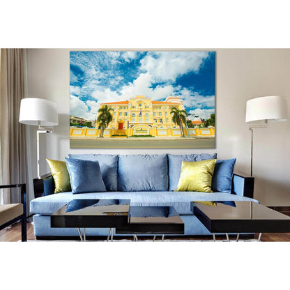 Cambodia Post Office Building №SL1408 Ready to Hang Canvas Print - Zellart Canvas Prints 0new, ALL_Products, Architecture