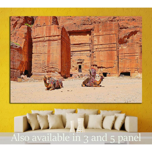 Camels Relaxed №810 Ready to Hang Canvas Print - Zellart Canvas Prints ALL_Products, s-810