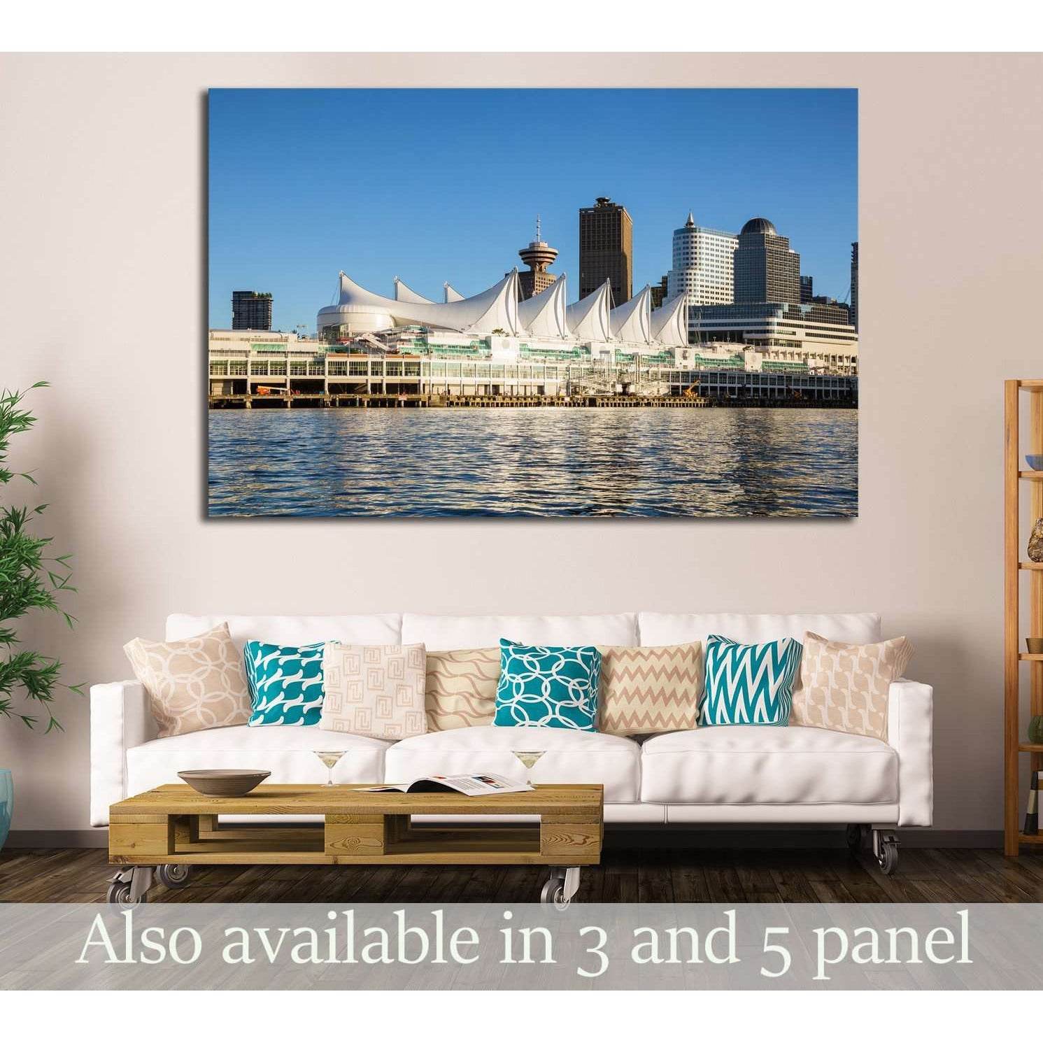 Canada Place and commercial buildings in Downtown Vancouver №2077 Ready to Hang Canvas Print