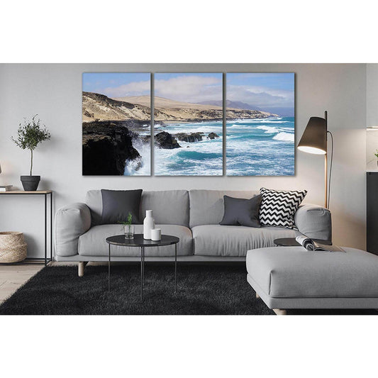 Canary Island №SL183 Ready to Hang Canvas Print - Zellart Canvas Prints 0new, ALL_Products, Beach Ocean & Waves