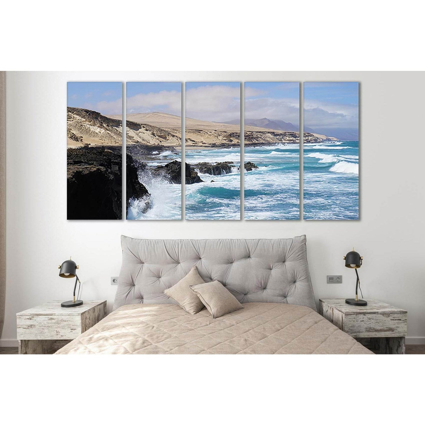 Canary Island №SL183 Ready to Hang Canvas Print - Zellart Canvas Prints 0new, ALL_Products, Beach Ocean & Waves