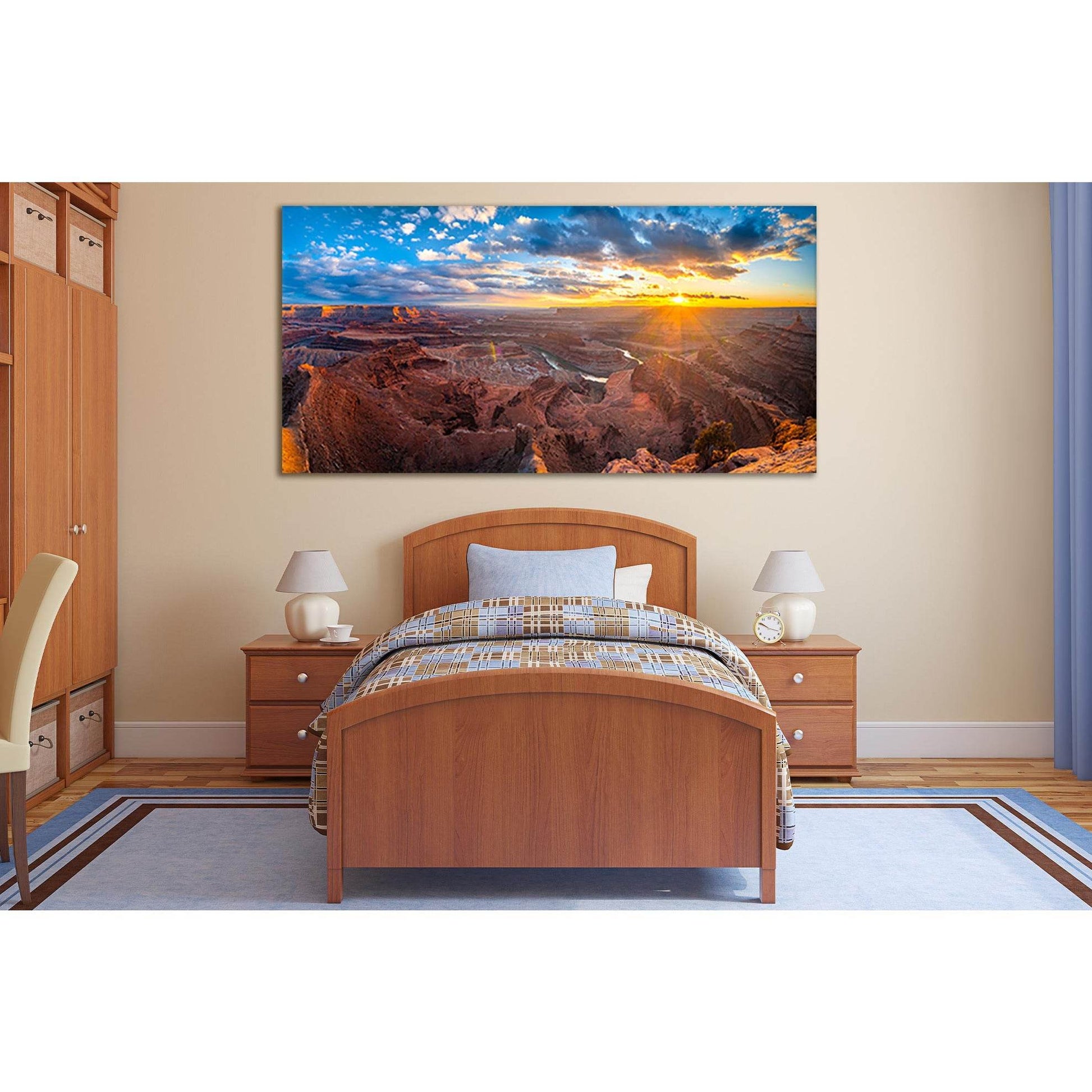 Canyon Cloud Beautiful Dawn №SL217 Ready to Hang Canvas Print - Zellart Canvas Prints 0new, ALL_Products, SUNRISE & SUNSET WALL ART