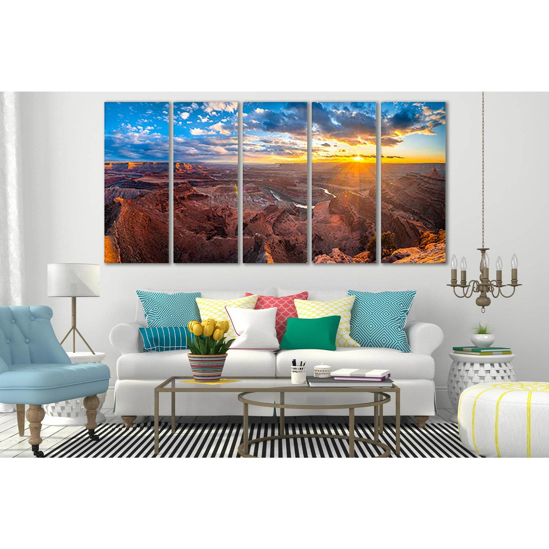 Canyon Cloud Beautiful Dawn №SL217 Ready to Hang Canvas Print - Zellart Canvas Prints 0new, ALL_Products, SUNRISE & SUNSET WALL ART