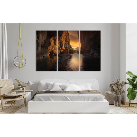 Canyon in Greece №D1811 Ready to Hang Canvas Print - Zellart Canvas Prints 0new, ALL_Products, Sunrise & sunset wall art