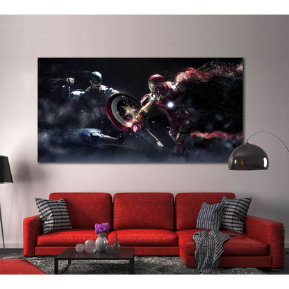 Captain America & Iron Man №2012 Ready to Hang Canvas Print - Zellart Canvas Prints ALL_Products