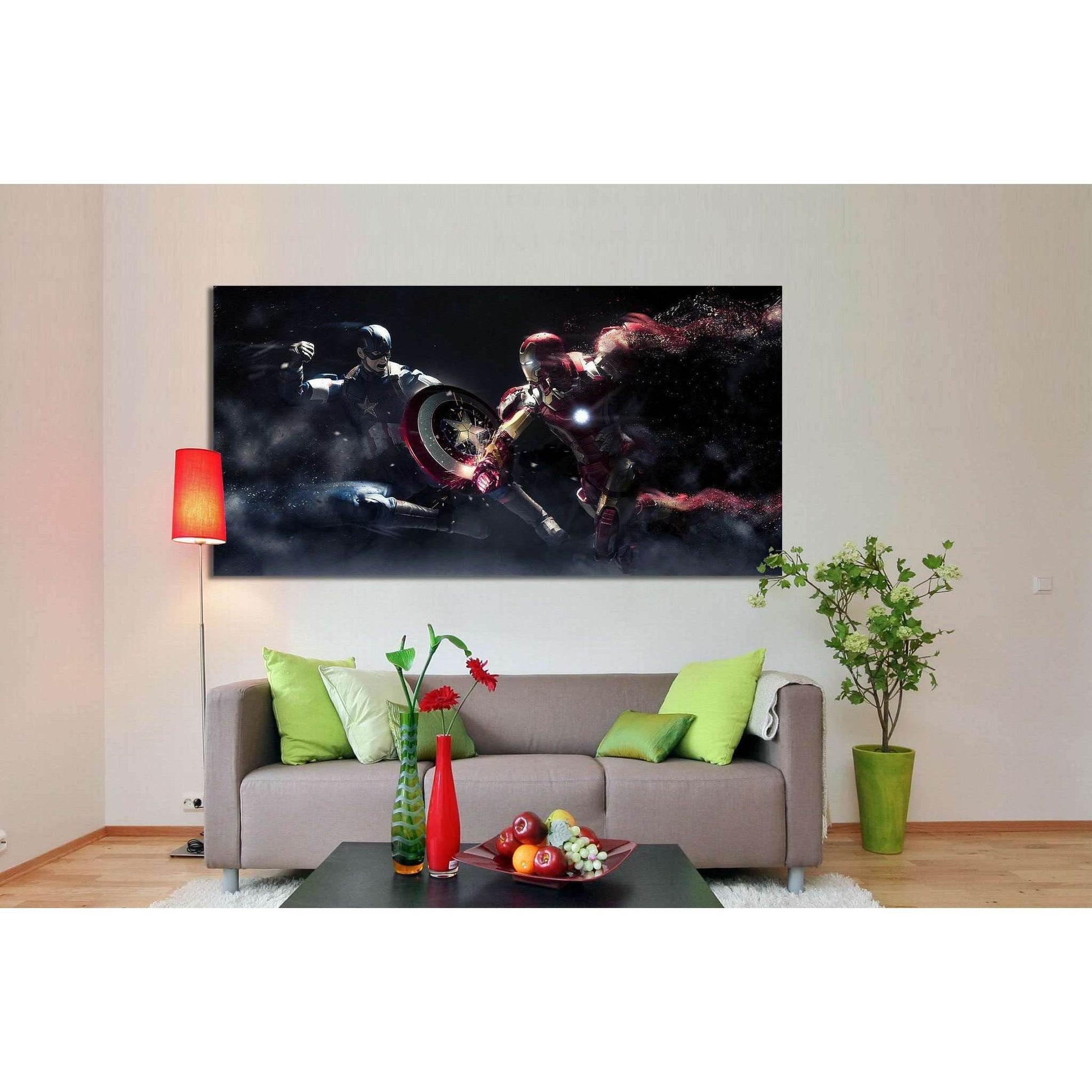 Captain America & Iron Man №2012 Ready to Hang Canvas Print - Zellart Canvas Prints ALL_Products