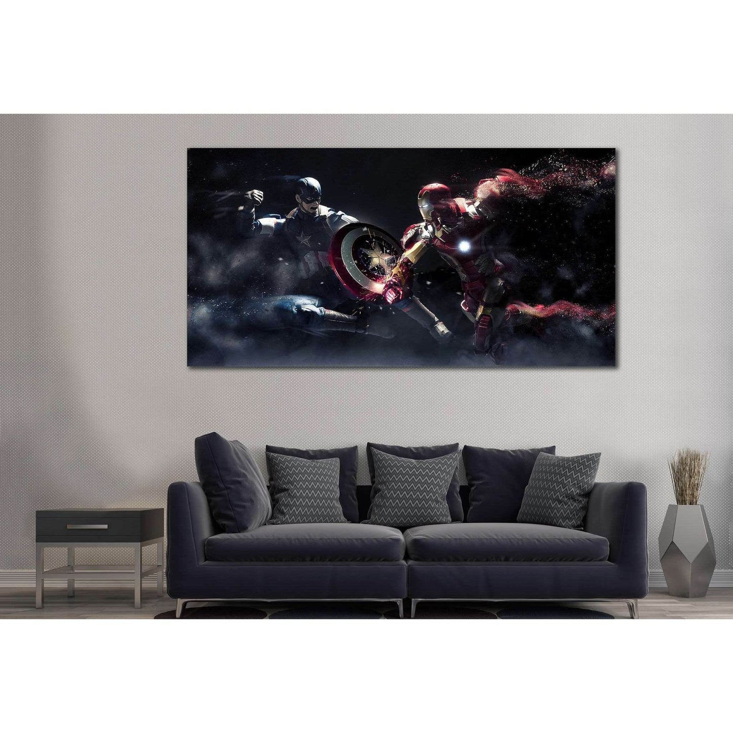 Captain America & Iron Man №2012 Ready to Hang Canvas Print - Zellart Canvas Prints ALL_Products