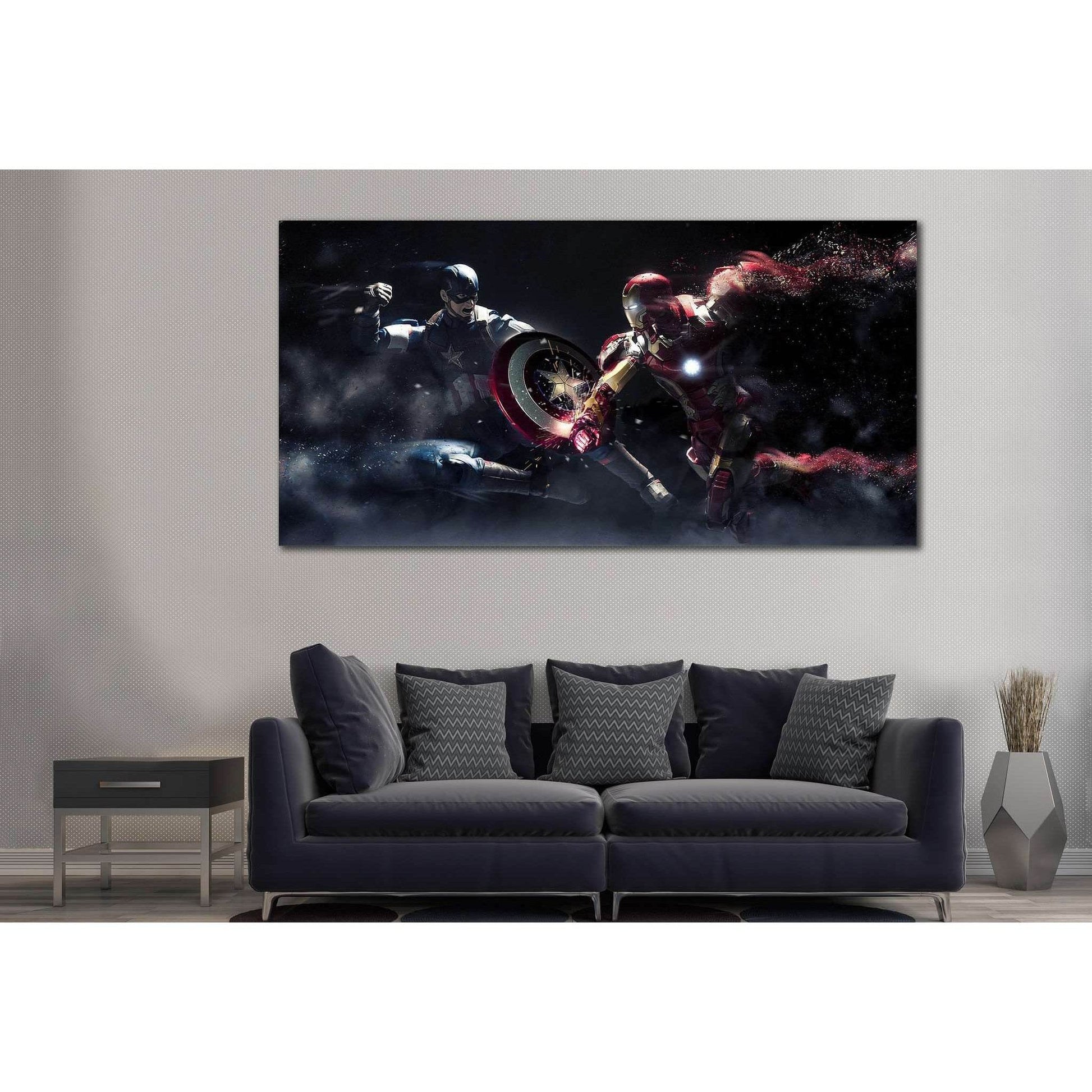 Captain America & Iron Man №2012 Ready to Hang Canvas PrintCanvas art arrives ready to hang, with hanging accessories included and no additional framing required. Every canvas print is hand-crafted, made on-demand at our workshop and expertly stretched ar