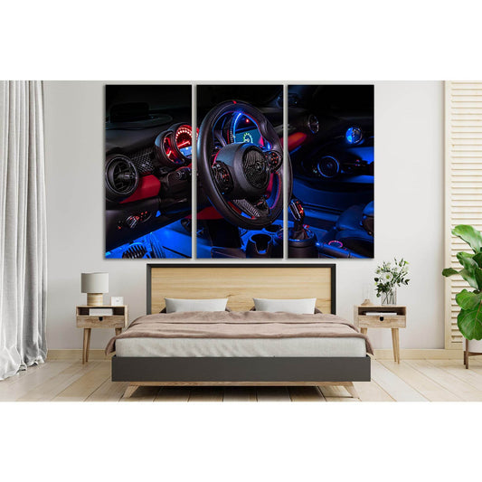 Car Interior Dashboard №SL752 Ready to Hang Canvas Print - Zellart Canvas Prints 0new, ALL_Products, Engine, Engines Wall Art