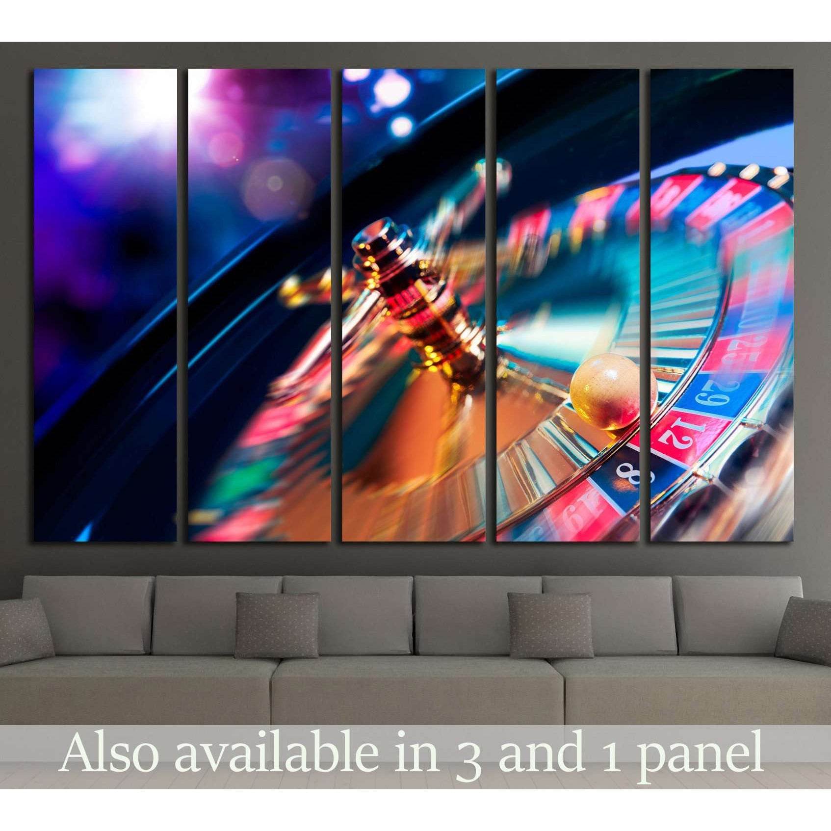 Casino Roulette №546 Ready to Hang Canvas Print - Zellart Canvas Prints ALL_Products, s-546