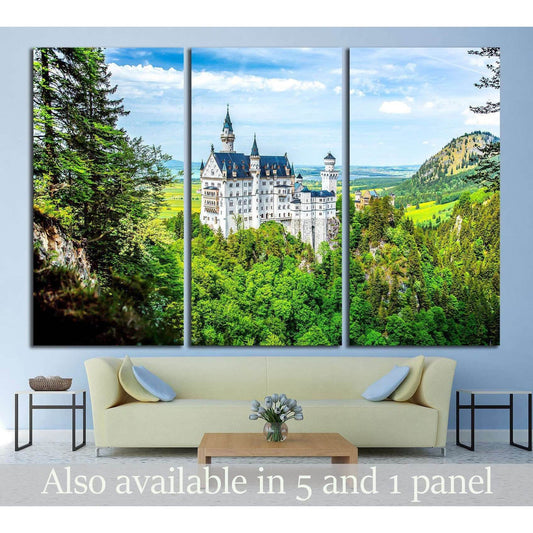 Castle Neuschwanstein №1810 Ready to Hang Canvas Print - Zellart Canvas Prints ALL_Products, s-1810