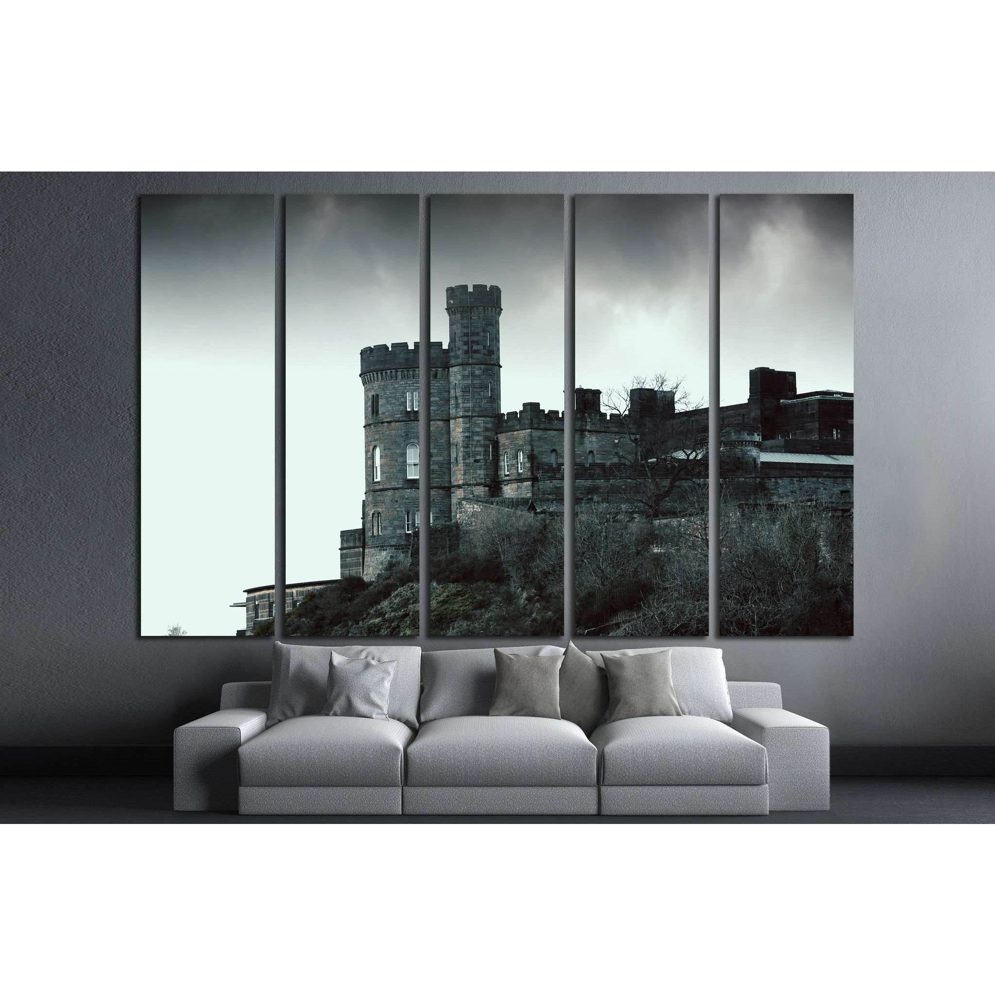 Castle on the rock - horror picture №1801 Ready to Hang Canvas Print