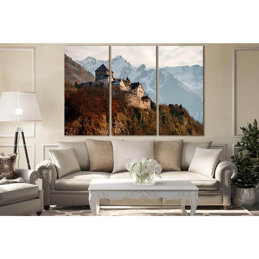 Castle Vaduz №SL1385 Ready to Hang Canvas Print - Zellart Canvas Prints 0new, ALL_Products, Architecture