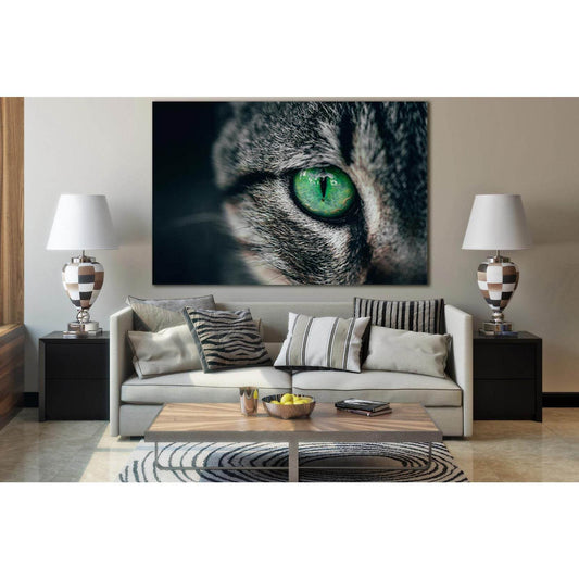 Cat Eye №SL1001 Ready to Hang Canvas Print - Zellart Canvas Prints 0new, ALL_Products, Animals & Wildlife