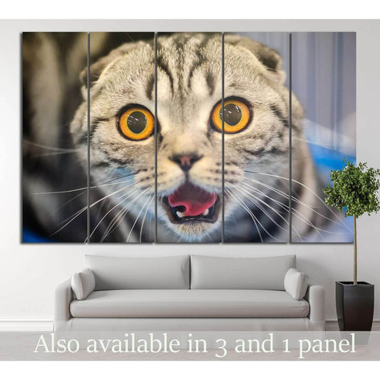 Cat with yellow eyes №14 Ready to Hang Canvas Print - Zellart Canvas Prints ALL_Products, s-14