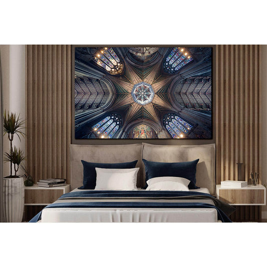 Ceiling Of Ely Cathedral №SL1366 Ready to Hang Canvas Print - Zellart Canvas Prints 0new, ALL_Products, Architecture