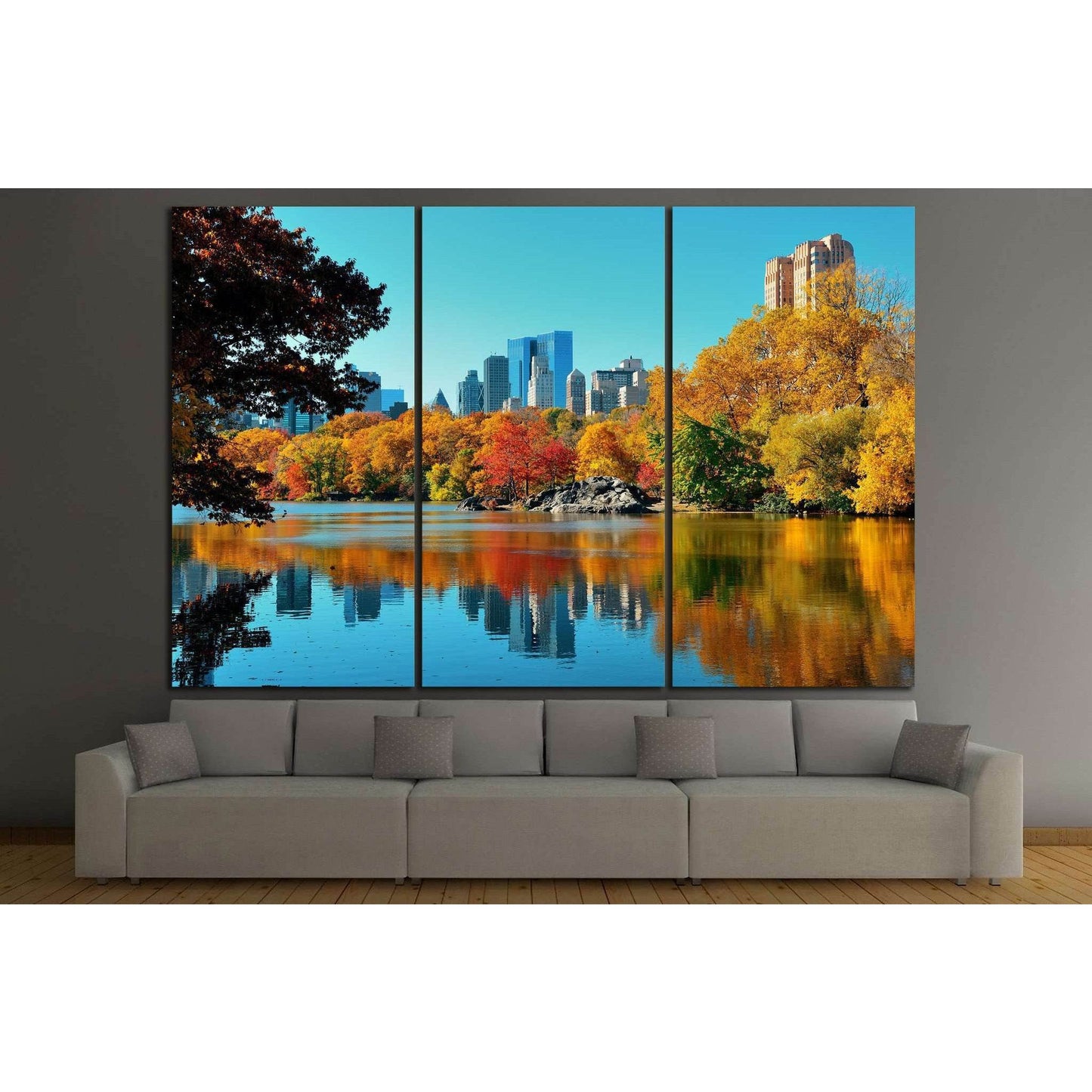 Central Park, New York №871 Ready to Hang Canvas Print - Zellart Canvas Prints 0_NY_ART, ALL_Products, s-871