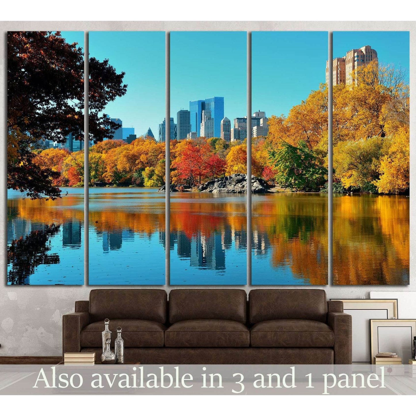 Central Park, New York №871 Ready to Hang Canvas Print - Zellart Canvas Prints 0_NY_ART, ALL_Products, s-871