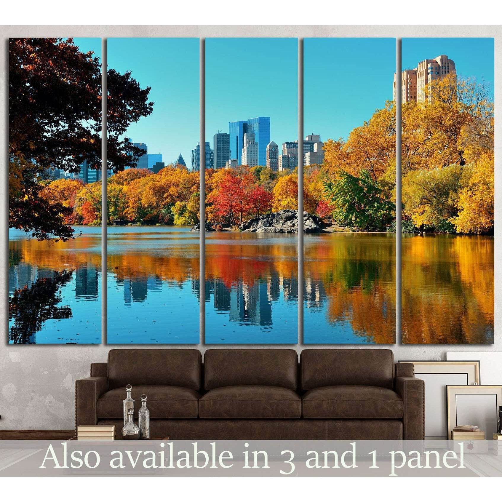 Central Park, New York №871 Ready to Hang Canvas Print - Zellart Canvas Prints 0_NY_ART, ALL_Products, s-871