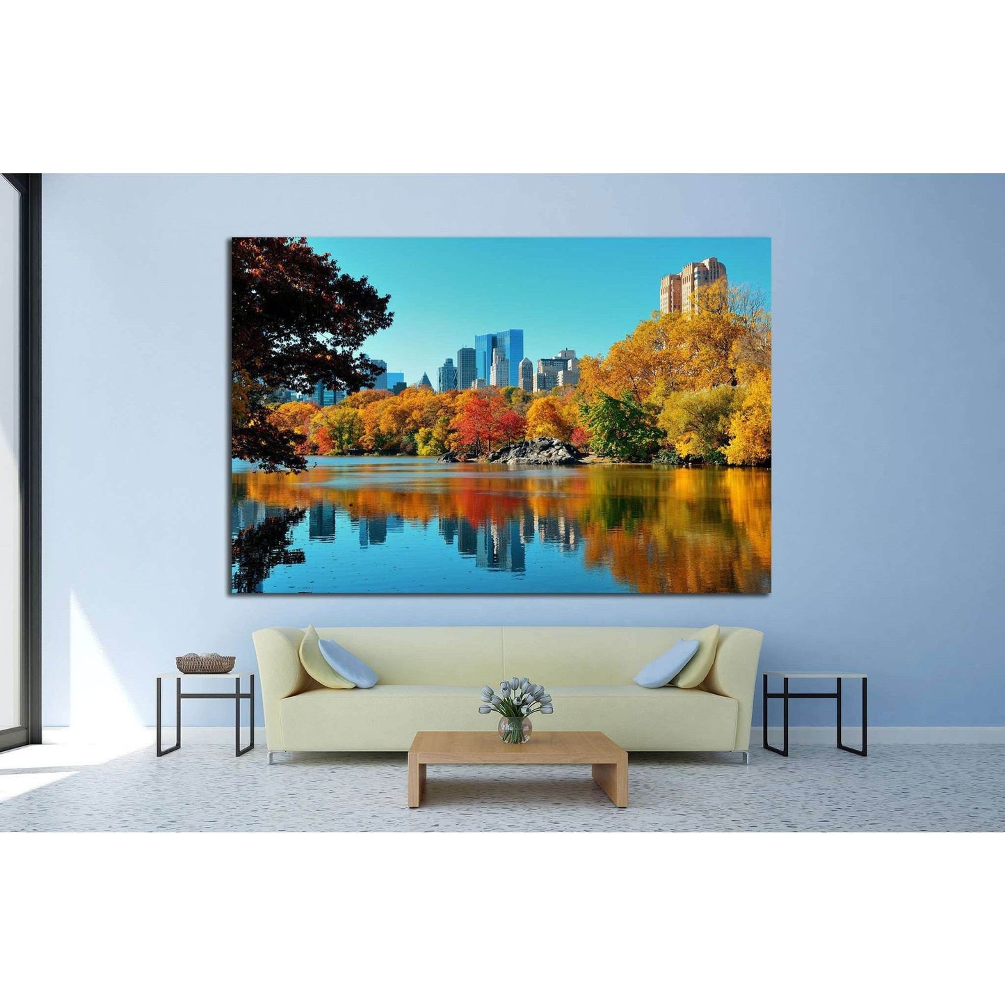 Central Park, New York №871 Ready to Hang Canvas Print - Zellart Canvas Prints 0_NY_ART, ALL_Products, s-871