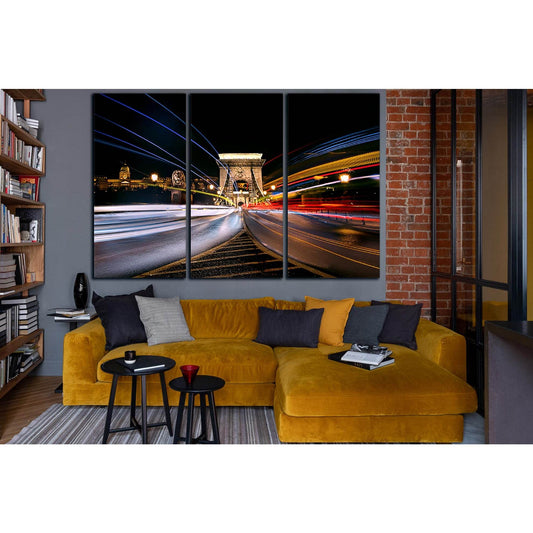 Chain Bridge №SL1117 Ready to Hang Canvas Print - Zellart Canvas Prints 0new, ALL_Products, Bridges Wall Art
