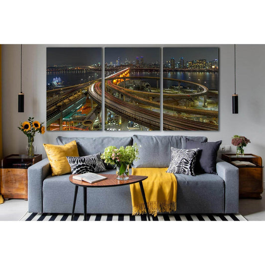 Cheongdam Bridge Seoul South Korea №SL1120 Ready to Hang Canvas Print - Zellart Canvas Prints 0new, ALL_Products, Bridges Wall Art