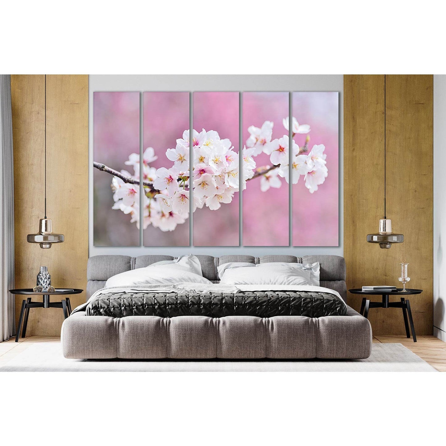 Cherry Blossoms №SL694 Ready to Hang Canvas Print - Zellart Canvas Prints 0new, ALL_Products, Floral & Botanical Wall Art