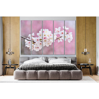 Cherry Blossoms №SL694 Ready to Hang Canvas Print - Zellart Canvas Prints 0new, ALL_Products, Floral & Botanical Wall Art