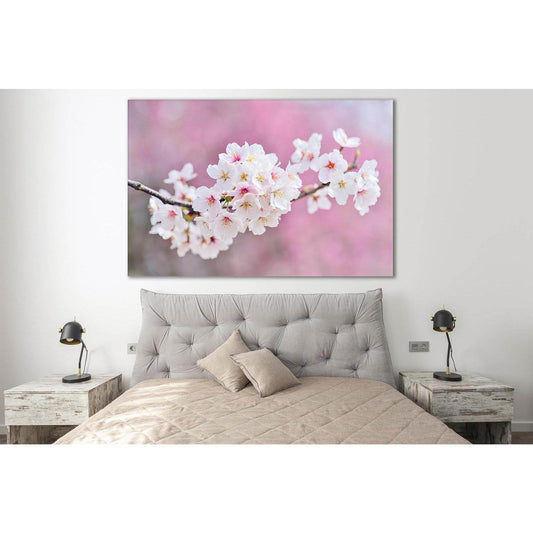 Cherry Blossoms №SL694 Ready to Hang Canvas Print - Zellart Canvas Prints 0new, ALL_Products, Floral & Botanical Wall Art