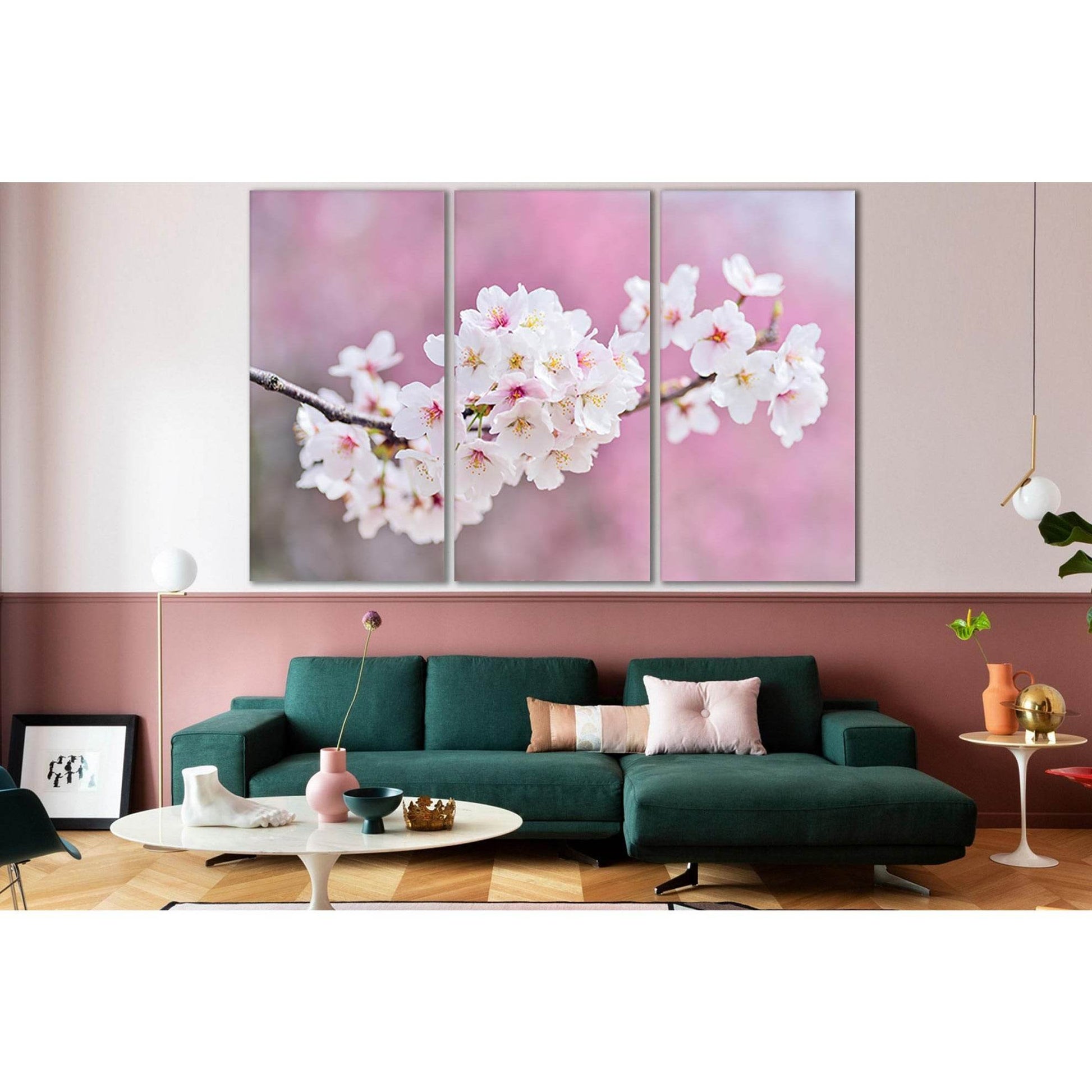 Cherry Blossoms №SL694 Ready to Hang Canvas Print - Zellart Canvas Prints 0new, ALL_Products, Floral & Botanical Wall Art