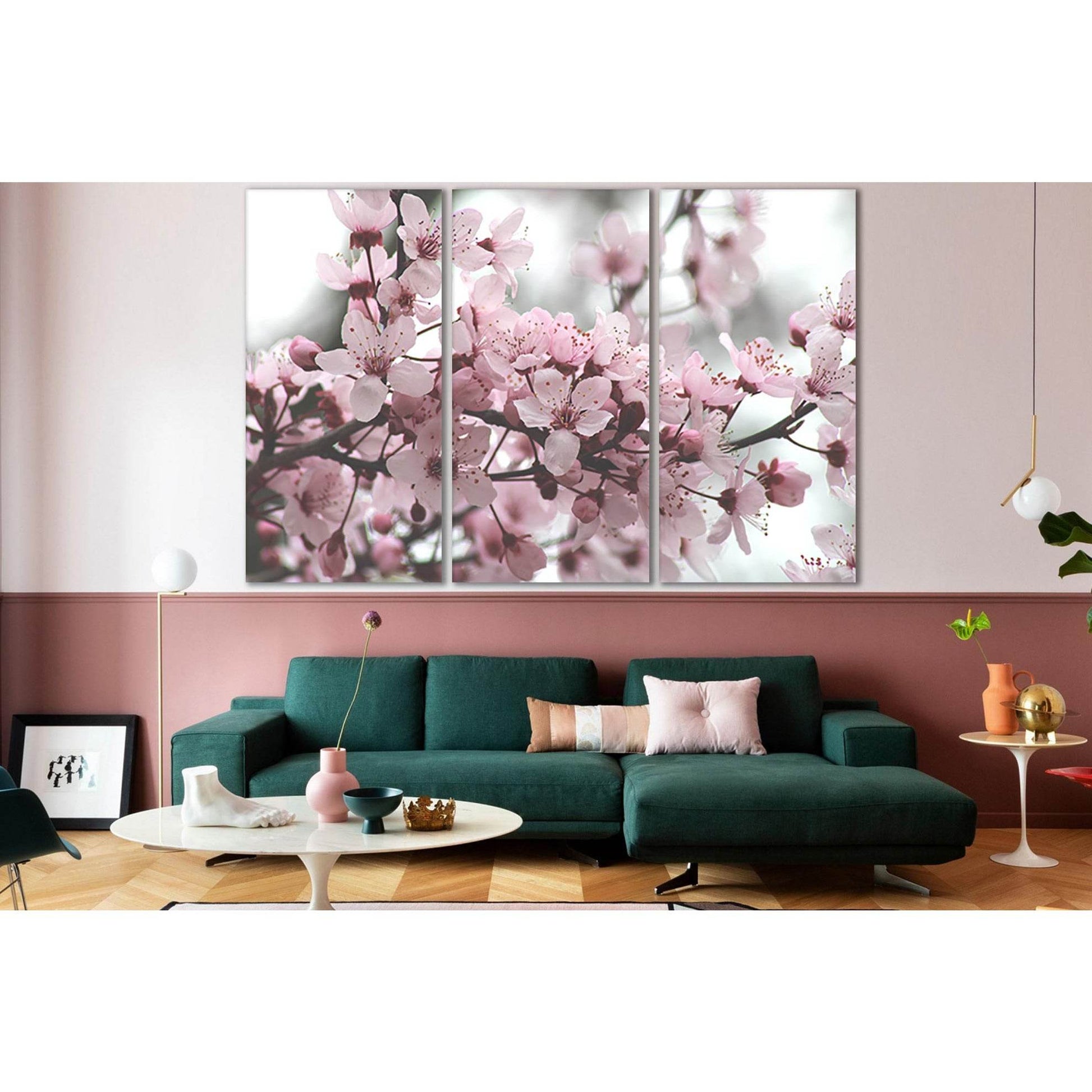 Cherry Blossoms №SL726 Ready to Hang Canvas Print - Zellart Canvas Prints 0new, ALL_Products, Floral & Botanical Wall Art