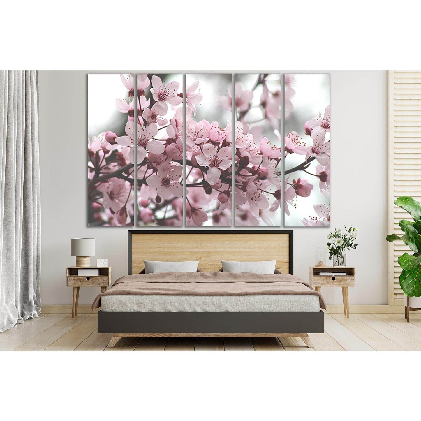 Cherry Blossoms №SL726 Ready to Hang Canvas Print - Zellart Canvas Prints 0new, ALL_Products, Floral & Botanical Wall Art