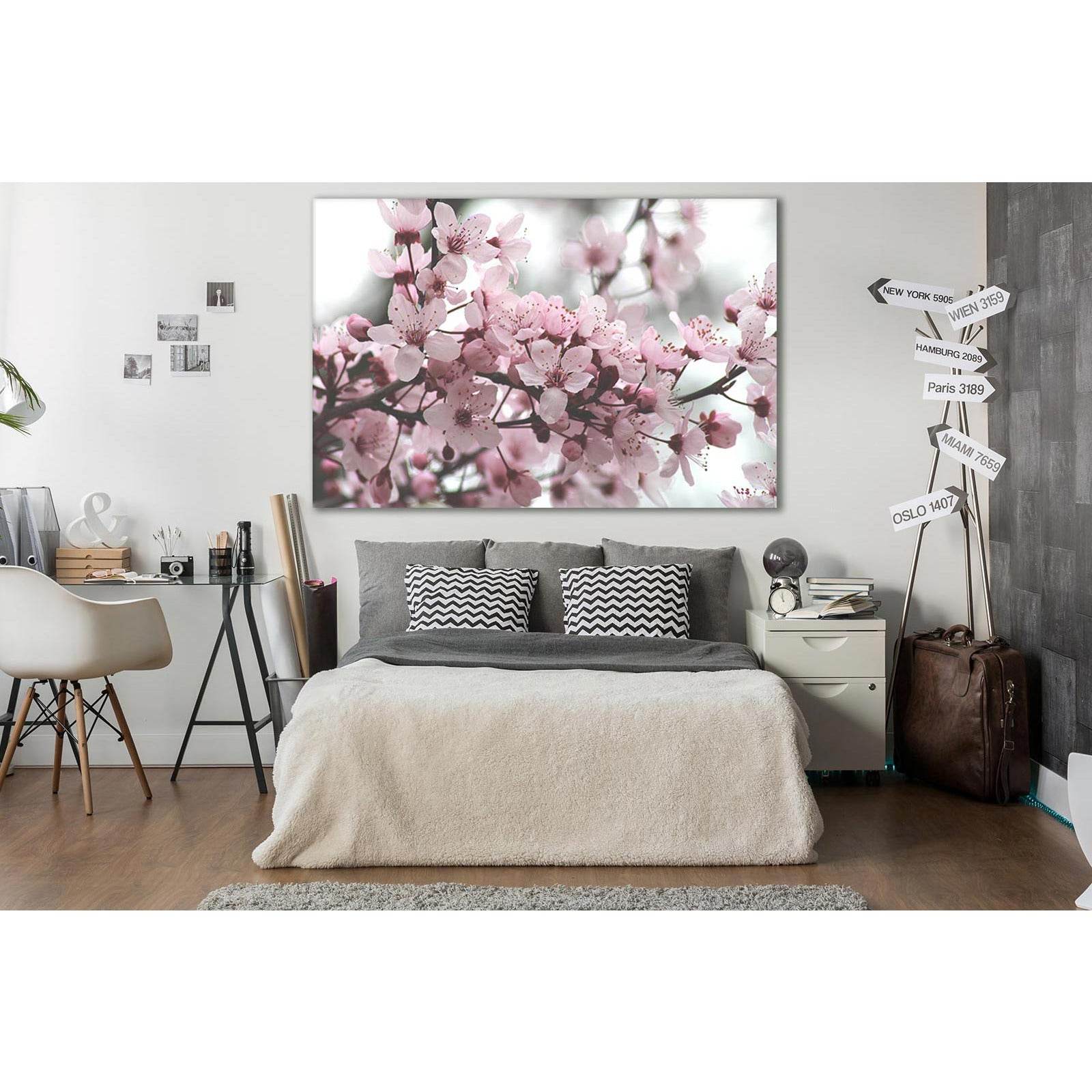 Cherry Blossoms №SL726 Ready to Hang Canvas Print - Zellart Canvas Prints 0new, ALL_Products, Floral & Botanical Wall Art