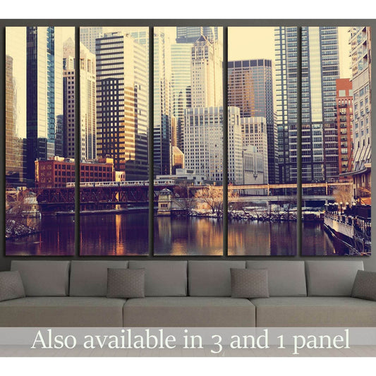 Chicago №2170 Ready to Hang Canvas Print - Zellart Canvas Prints ALL_Products, s-2170