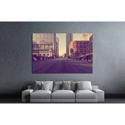 Chicago Bridge - Vintage Picture Effect №2158 Ready to Hang Canvas PrintCanvas art arrives ready to hang, with hanging accessories included and no additional framing required. Every canvas print is hand-crafted, made on-demand at our workshop and expertly